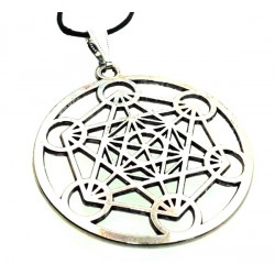 Silver Plated Angel Metatron Cube Pendant